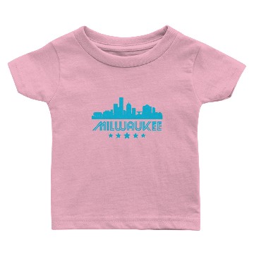Discover Retro Milwaukee Skyline Baby T-shirts