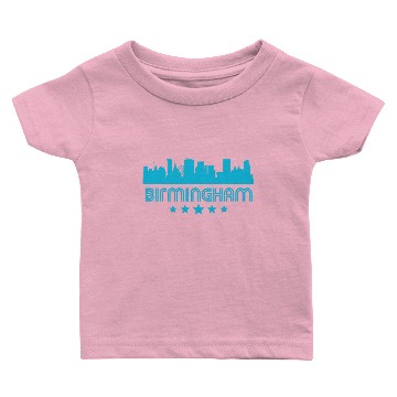 Discover Retro Birmingham Skyline Baby T-shirts
