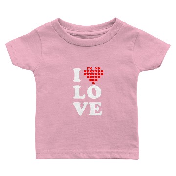 Discover I love cross stitch Baby T-shirts
