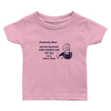 Discover Hipster Monopoly Baby T-shirts