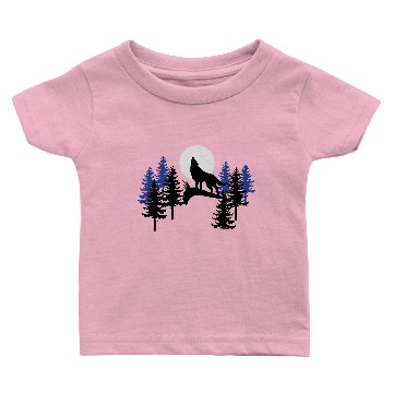 Discover wildness Alaska Wolf moon wildlife Baby T-shirts