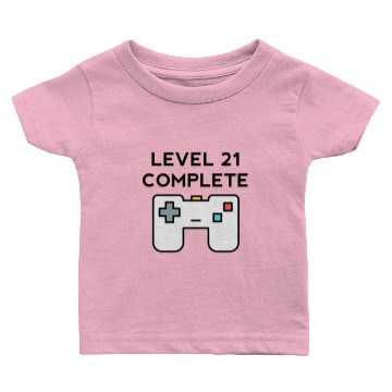 Discover Level 21 Complete 21st Birthday Baby T-shirts