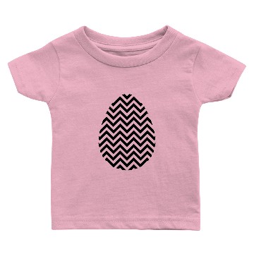 Discover Black Easter Egg Chevron Baby T-shirts