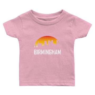 Discover Birmingham Albm Sunset Skyline Baby T-shirts