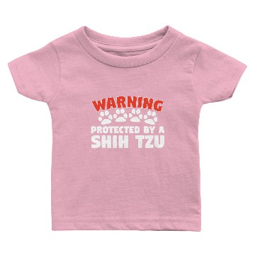 Discover Warning Protected By A Shih Tzu Baby T-shirts