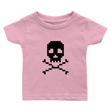 Discover 05 Pixel Skull 5 ai vectorstock 7294636 Baby T-shirts