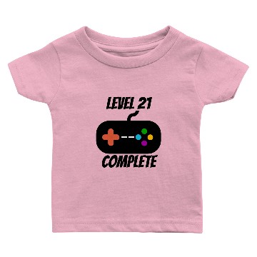 Discover Level 21 Complete 21st Birthday Baby T-shirts