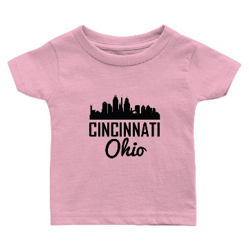 Discover Cincinnati Ohio Skyline Baby T-shirts