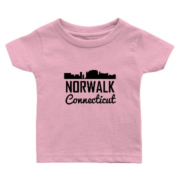 Discover Norwalk Connecticut Skyline Baby T-shirts