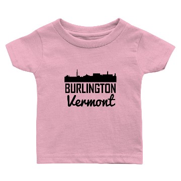 Discover Burlington Vermont Skyline Baby T-shirts