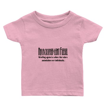 Discover Neurodivergent Rebel - Black Text Baby T-shirts