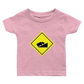 Discover Traffic Sign Dangerous Hill upload Baby T-shirts