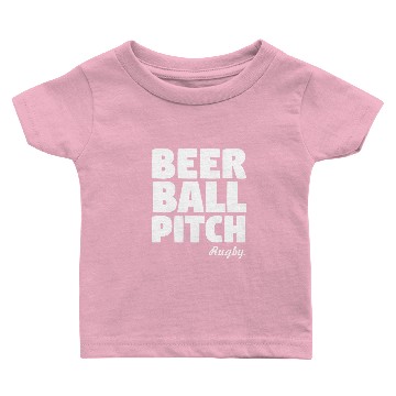 Discover Beer Ball Pitch Rugby Baby T-shirts