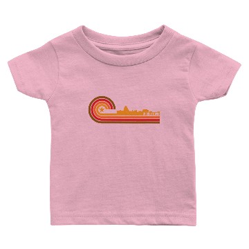 Discover Retro Style Middletown Connecticut Skyline Baby T-shirts