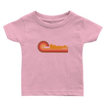 Discover Retro Style Hartford Connecticut Skyline Baby T-shirts