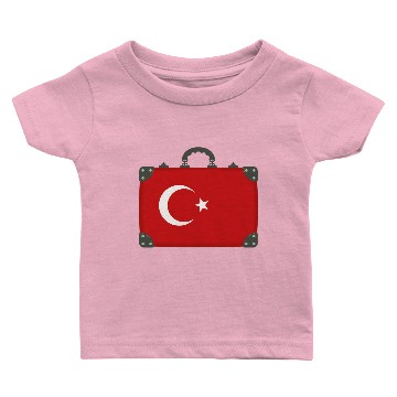 Discover Flag Turkey Suitcase Baby T-shirts