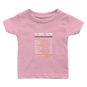 Discover Scorpio Facts Zodiac Baby T-shirts