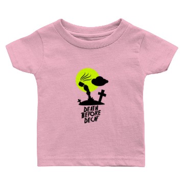 Discover Death Before Decaf Baby T-shirts