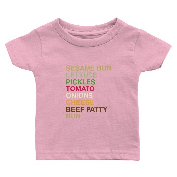 Discover Burger - Burger Anatomy Baby T-shirts