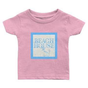 Discover blue beach house Design Baby T-shirts