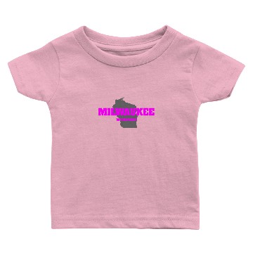 Discover WISCONSIN MILWAUKEE US STATE EDITION PINK Baby T-shirts