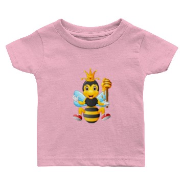 Discover Queen bee insect wildlife vector image cartoon fun Baby T-shirts