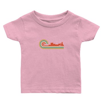 Discover Retro Style Memphis Tennessee Skyline Baby T-shirts