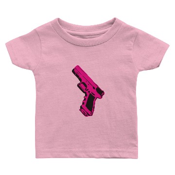 Discover Pink gun Baby T-shirts
