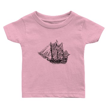 Discover ship boat canoe sailboat submarine yacht anchor58 Baby T-shirts