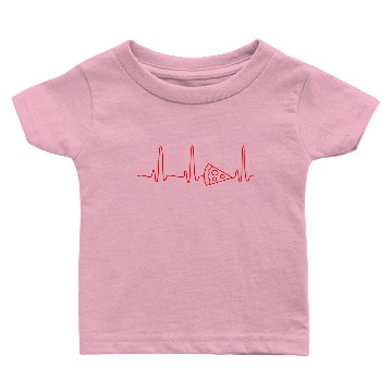 Discover GIFT - EKG PIZZA RED Baby T-shirts