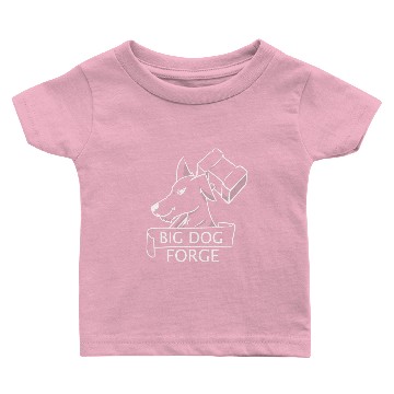Discover Big Dog Forge Logo [White] Baby T-shirts