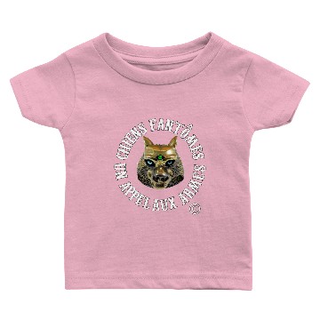 Discover Ghost Dog Wolf Face Image French Baby T-shirts