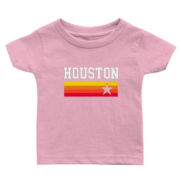 Discover Houston Baseball Throwback Astro Vintage Stripes Baby T-shirts