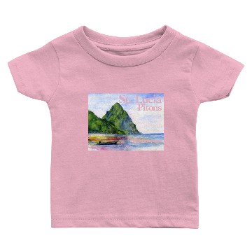 Discover St Lucia Pitons Baby T-shirts