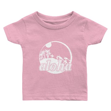 Discover Aloha Surfer Beach in White Baby T-shirts