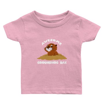 Discover Awesome Groundhog Day Gift Baby T-shirts