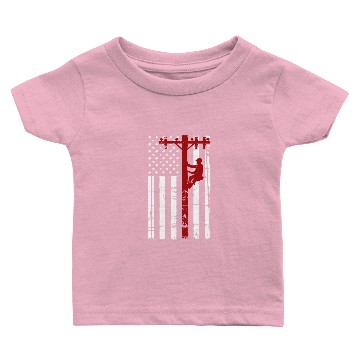 Discover Lineman Flag Baby T-shirts