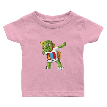 Discover Mongolia Dabbing Turtle Baby T-shirts