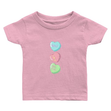Discover Stack 'em Candy Hearts Baby T-shirts