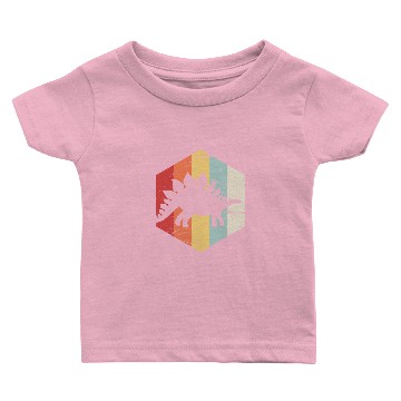 Discover Retro 70s Stegosaurus Baby T-shirts