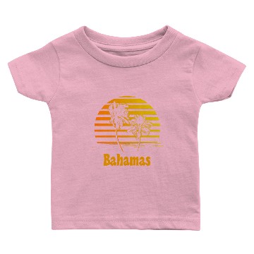 Discover Bahamas Sunset Palm Trees Baby T-shirts