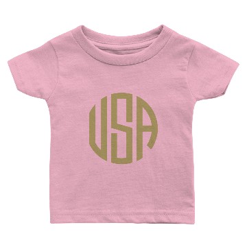 Discover MONOGRAM CIRCLE USA GRUNGE Baby T-shirts