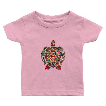 Discover Sea Turtle Mandala Baby T-shirts