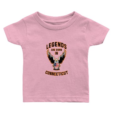 Discover Legends are born in Connecticut Baby T-shirts