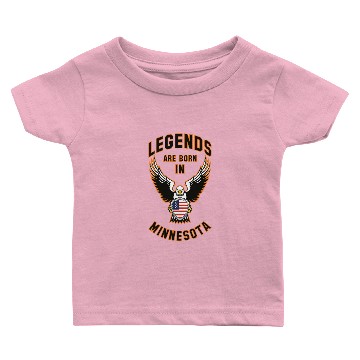 Discover Legends are born in Minnesota Baby T-shirts