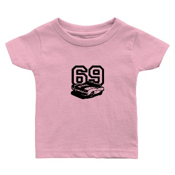 Discover 1969 69 VINTAGE MUSCLE CAR Baby T-shirts