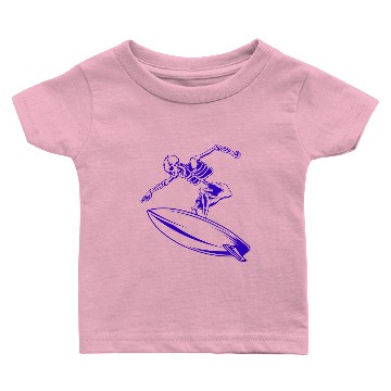 Discover Surfing Skeleton 4c Baby T-shirts