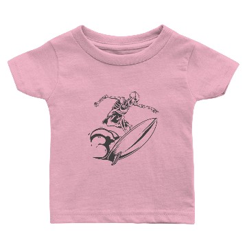 Discover Surfing Skeleton 3 Baby T-shirts