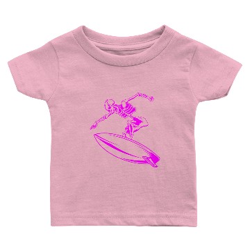 Discover Surfing Skeleton 4b Baby T-shirts