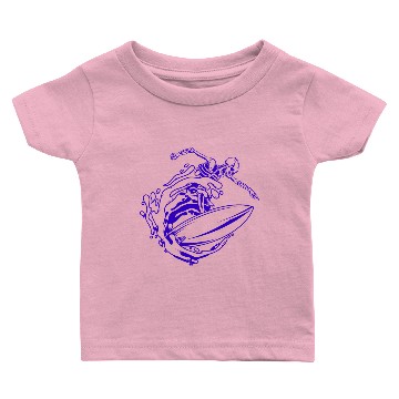 Discover Surfing Skeleton 1c Baby T-shirts